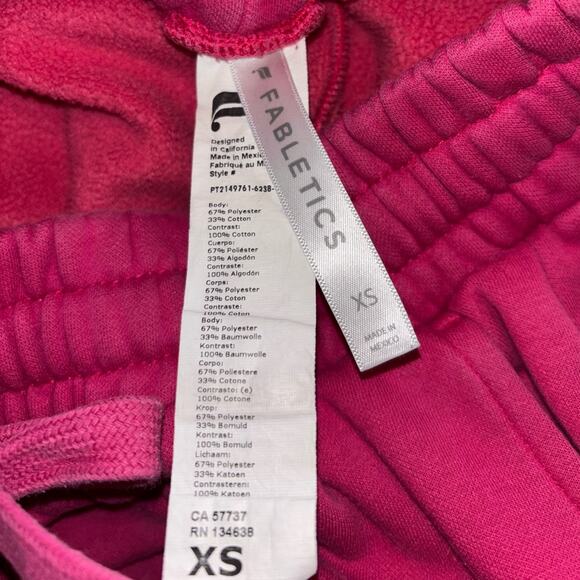 Fabletics Sweatpants Women's size XS Eco Go-To Classic In Dark Fuchsia Pink - Picture 3 of 16